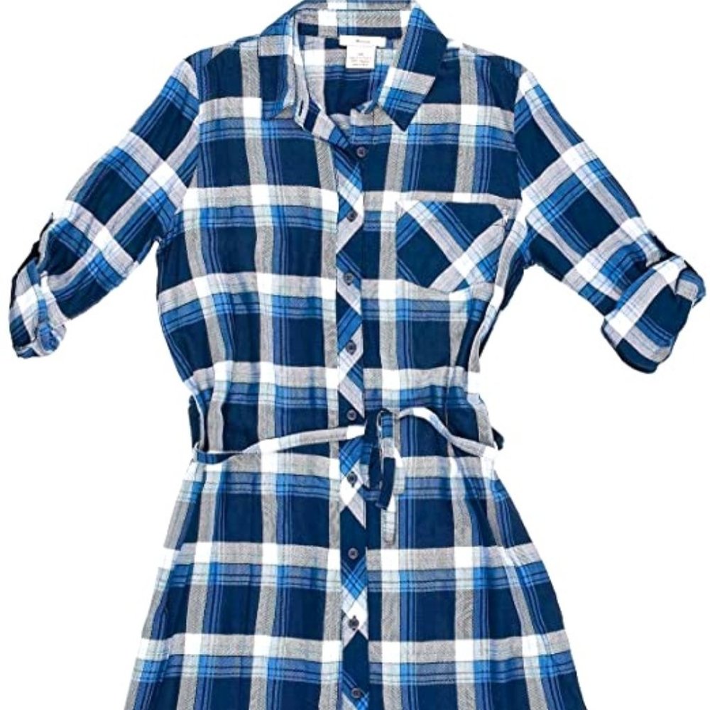 BLL nyc - Blue Flannel Dress